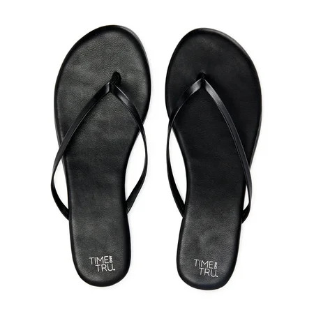 Time and Tru Women s Barely There Sandals | Walmart (US)