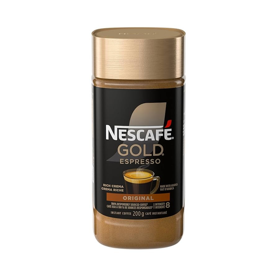 NESCAFE Gold Espresso Instant Coffee, 200g/7.1 oz., {Imported from Canada} | Amazon (US)
