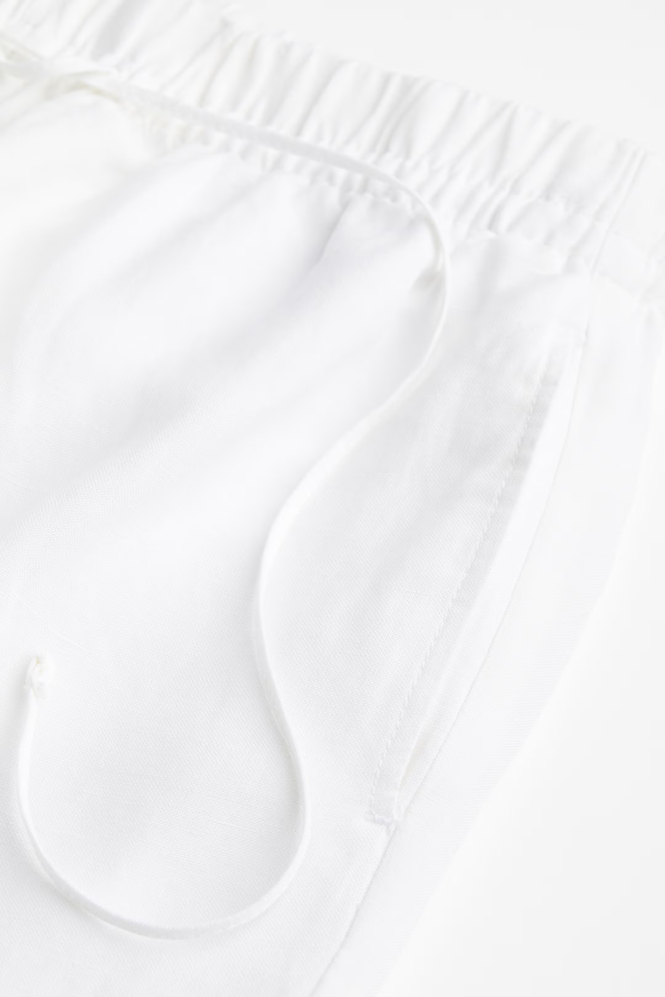 Linen-blend pull-on trousers - White - Ladies | H&M GB | H&M (UK, MY, IN, SG, PH, TW, HK)