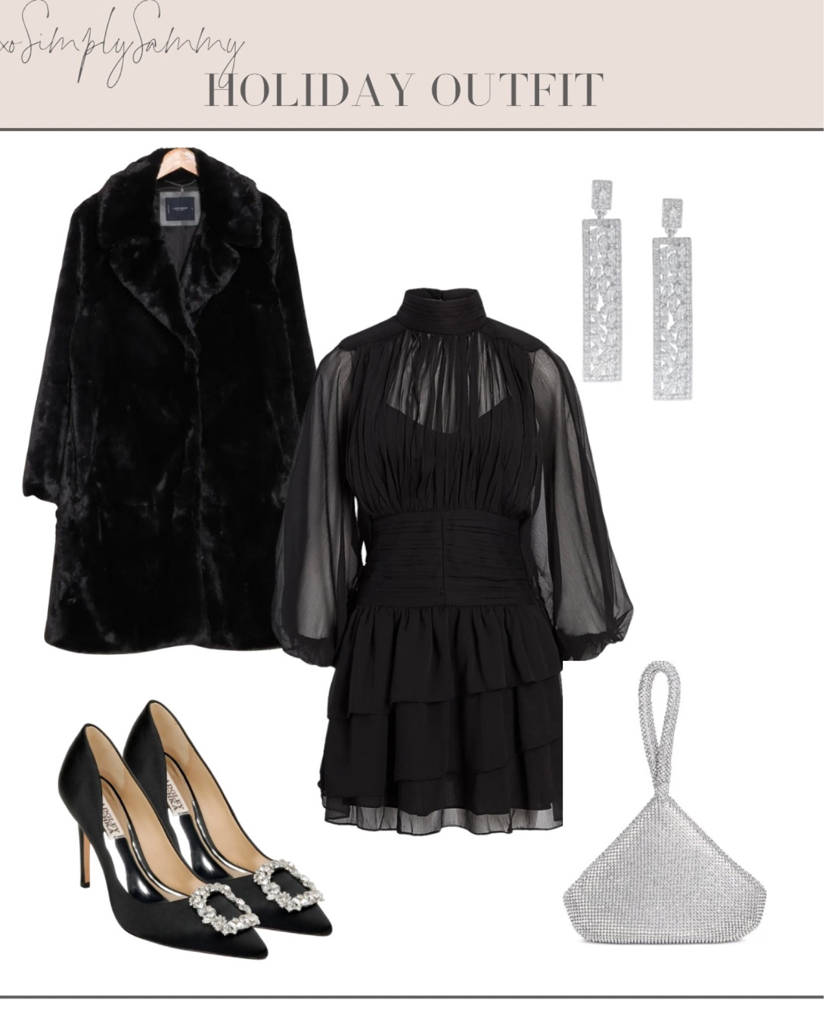 Holiday outfit , holiday dress , holiday fashion , holiday ootds , Christmas dress , Christmas outfit , Christmas fashion , little black dress , winter jacket , winter coat , women’s jacket , formal jacket , formal coat , faux fur coat , women’s heels , black heels , evening bag , evening clutch , formal bag , women’s accessories 

#LTKstyletip #LTKHoliday #LTKSeasonal
