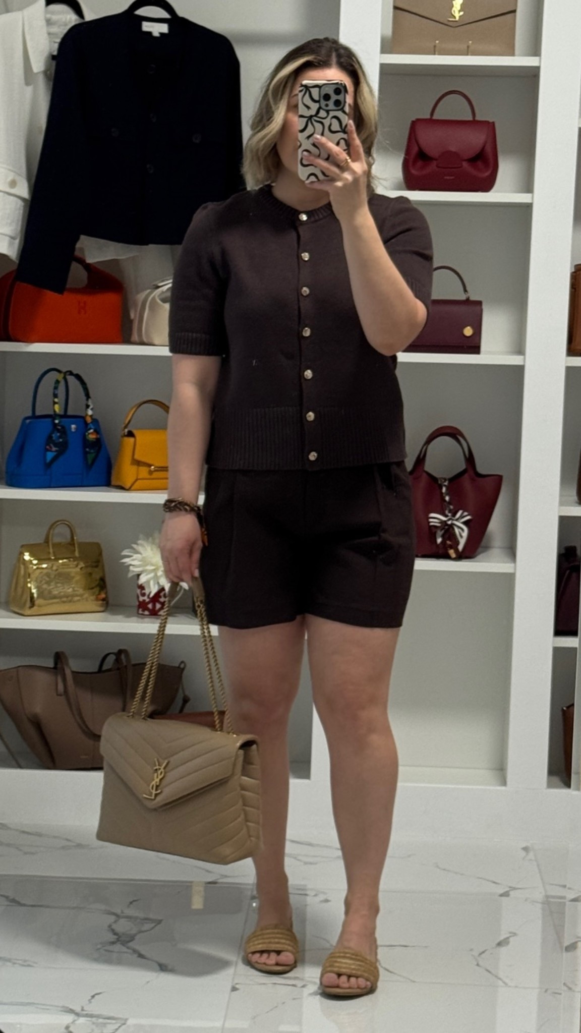 All Brown Summer OOTD
Short size 6
Top size M

#LTKootd #LTKgrwm #LTKSeasonal