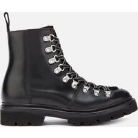 Grenson Women's Nanette Leather/Shearling Hiking Style Boots - Black | Allsole (Global)