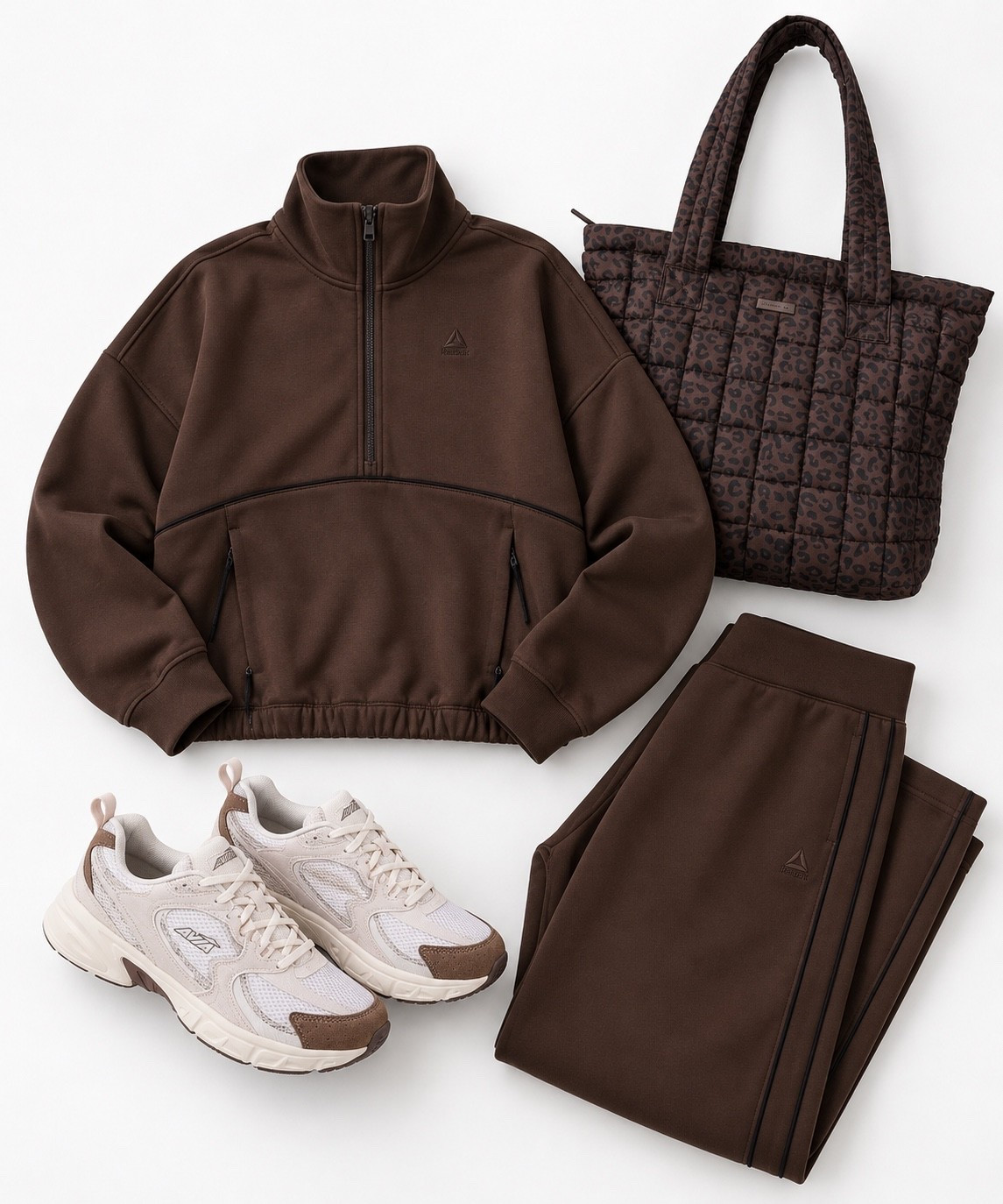 Walmart athleisure outfit idea from the new Hillary Duff Reebok collab she just dropped at Walmart! Linked everything else I’m loving from her collection below!🤎🤎