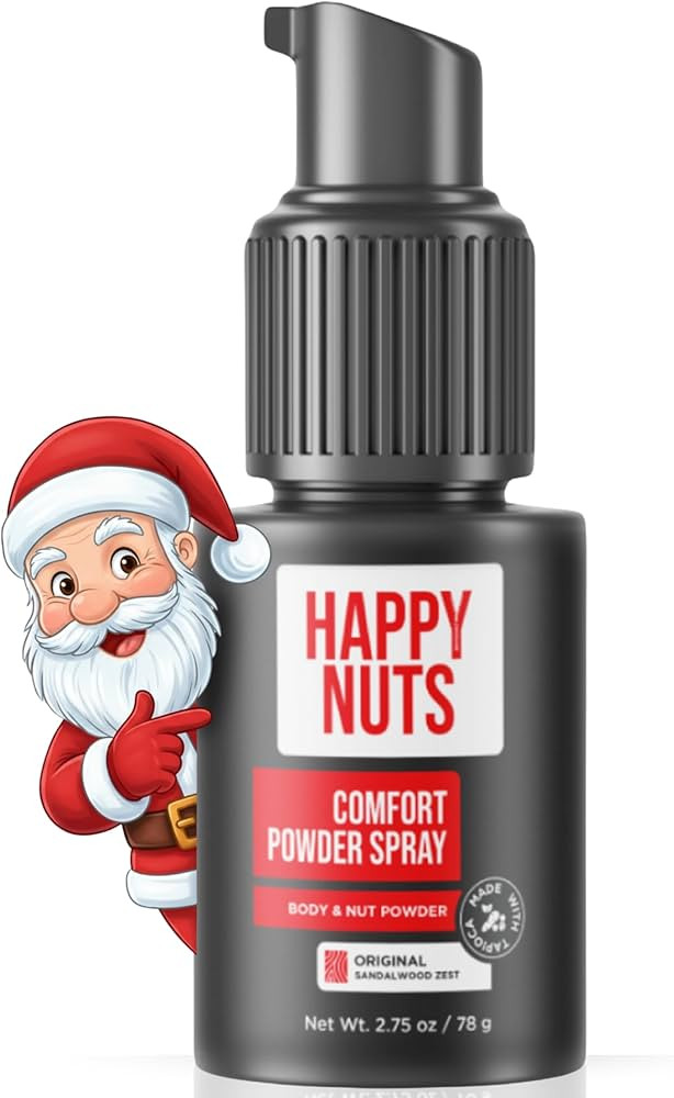 HAPPY NUTS Comfort Powder Spray: Anti Chafing & Mens Deodorant, Aluminum-Free, Sweat and Odor Con... | Amazon (US)
