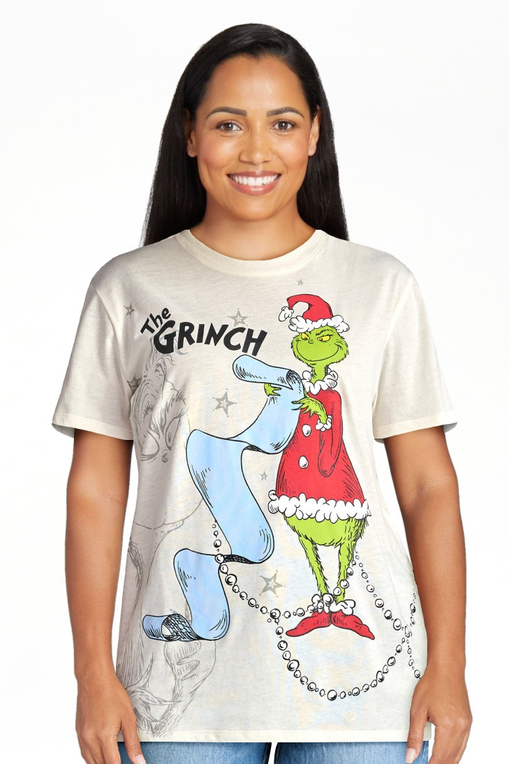 The Grinch Women's Front Back Christmas Graphic Tee with Short Sleeves, Sizes XXS-XXL - Walmart.c... | Walmart (US)