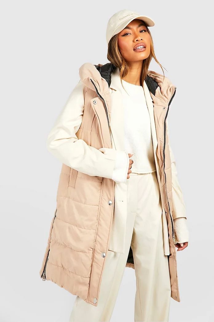 Longline Hooded Gilet | Boohoo.com (US & CA)