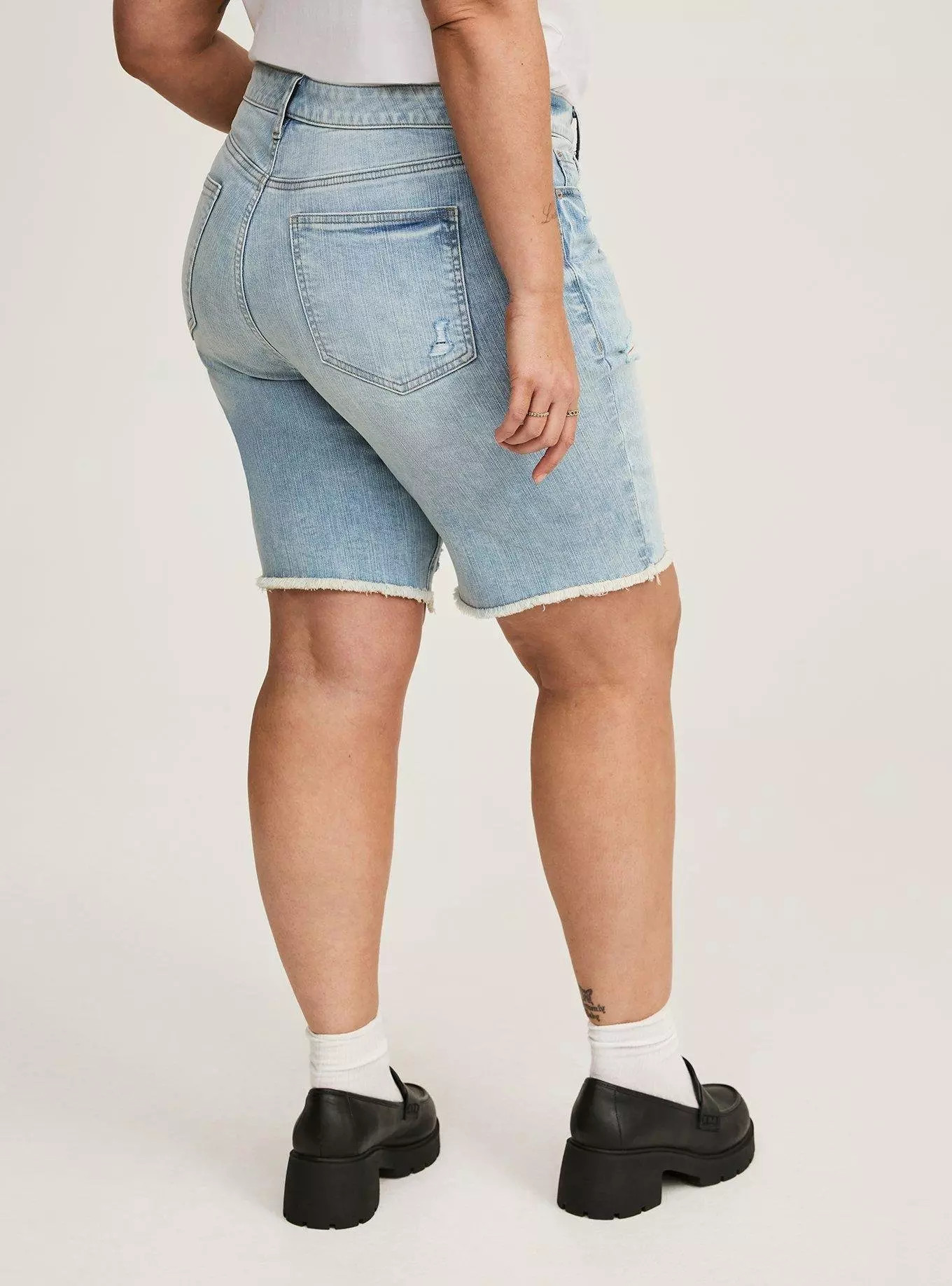 Perfect Bermuda High-Rise Denim  Short | Torrid (US & Canada)