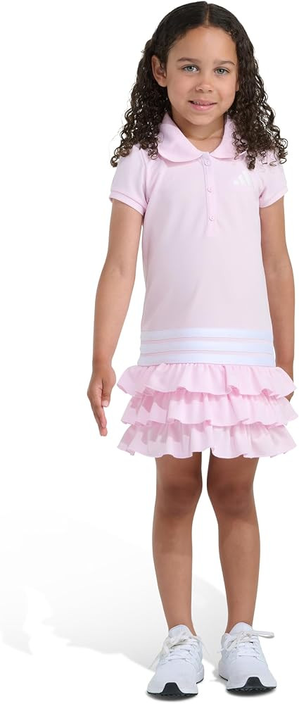 adidas Girls Short Sleeve Ruffle Polo Patriotic Dress | Amazon (US)