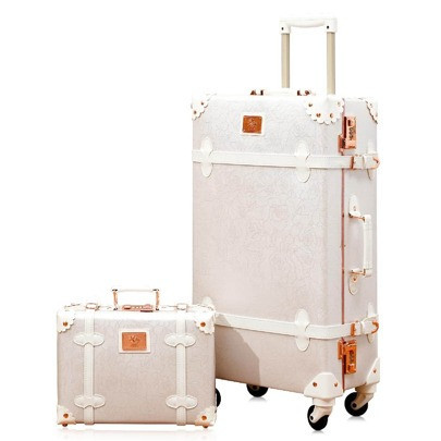 urecity vintage suitcase set for women, vintage luggage sets for women 2 piece, cute designer trunk luggage, retro suit case | SHEIN