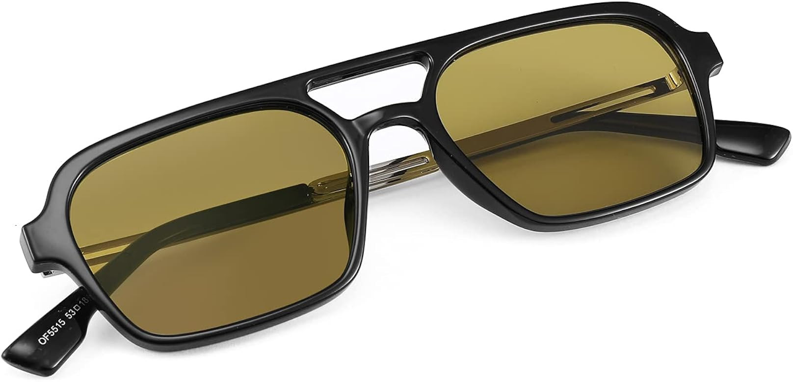 FEISEDY Vintage Square 70s Flat Aviator Sunglasses Women Men Metal Design Shades B2752 | Amazon (US)