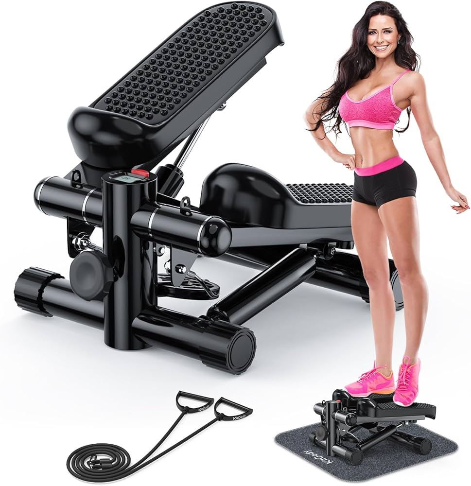 Steppers for Exercise at Home, KitGody Mini Stepper with Resistance Bands, Stair Stepper with 330... | Amazon (US)