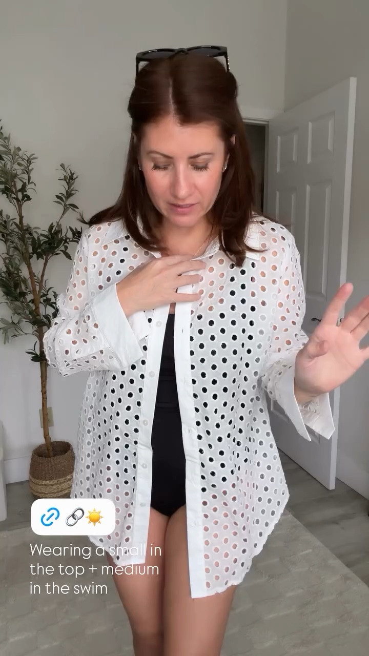 Wearing a small in the top + medium in the swim