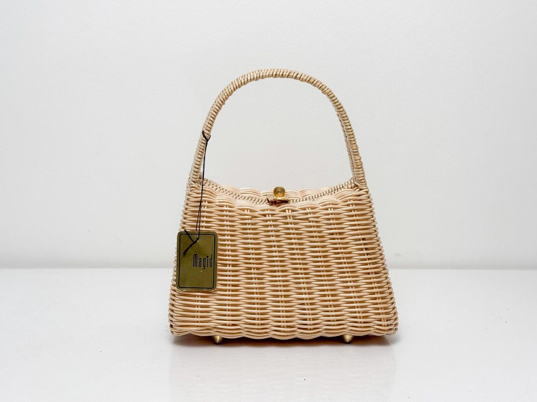 Vintage Magid Natural Wicker Handbag – 1960s Basket Purse With Original Tag, Summer Bridal Cott... | Etsy (US)