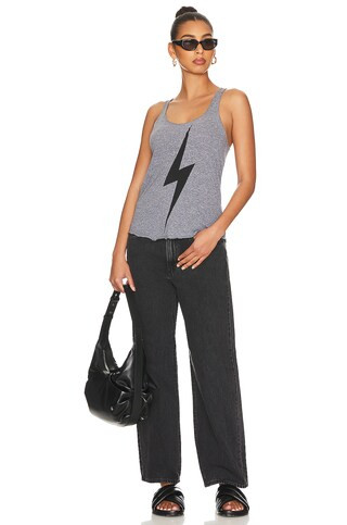 Aviator Nation Bolt Women's Tank in Heather Grey from Revolve.com | Revolve Clothing (Global)