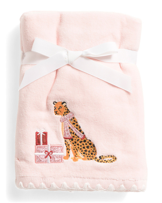 2pk Cheetah Christmas Hand Towels | TJ Maxx
