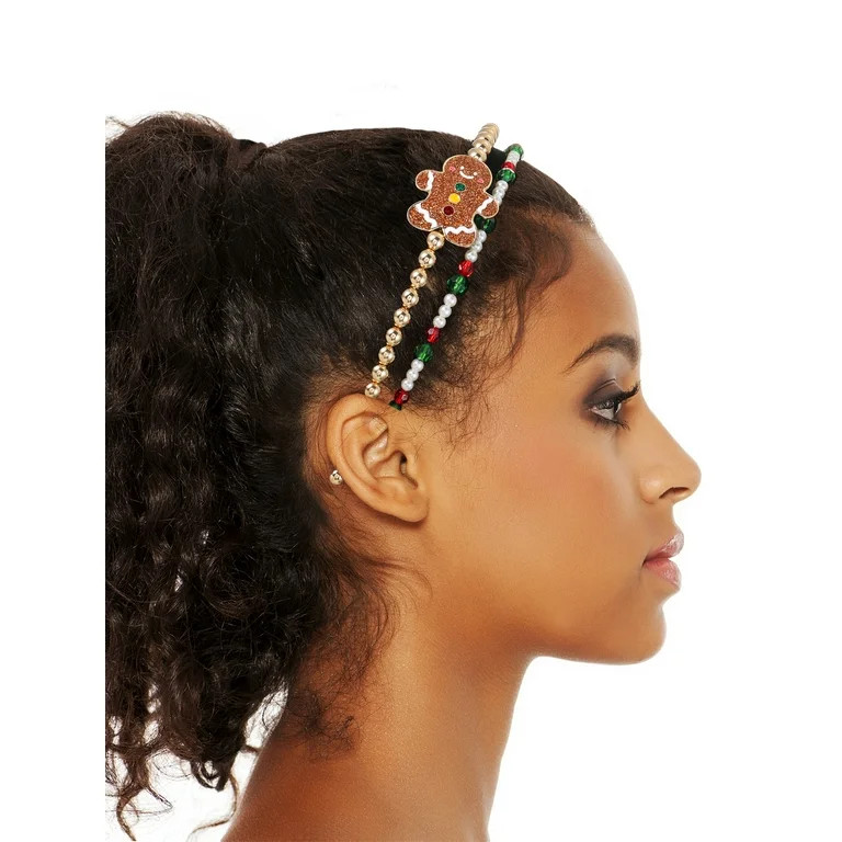 Holiday Time Gingerman and beads headbands, 2 piece | Walmart (US)
