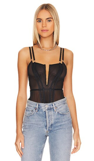 Elizabeth Bodysuit in Black | Revolve Clothing (Global)