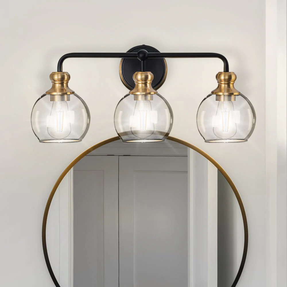 ULB2410 Modern Farmhouse Indoor Bath Light, 22"W x 7.9"D x 10.5"H, Matte Black Finish, Leavenwort... | Urban Ambiance, Inc.
