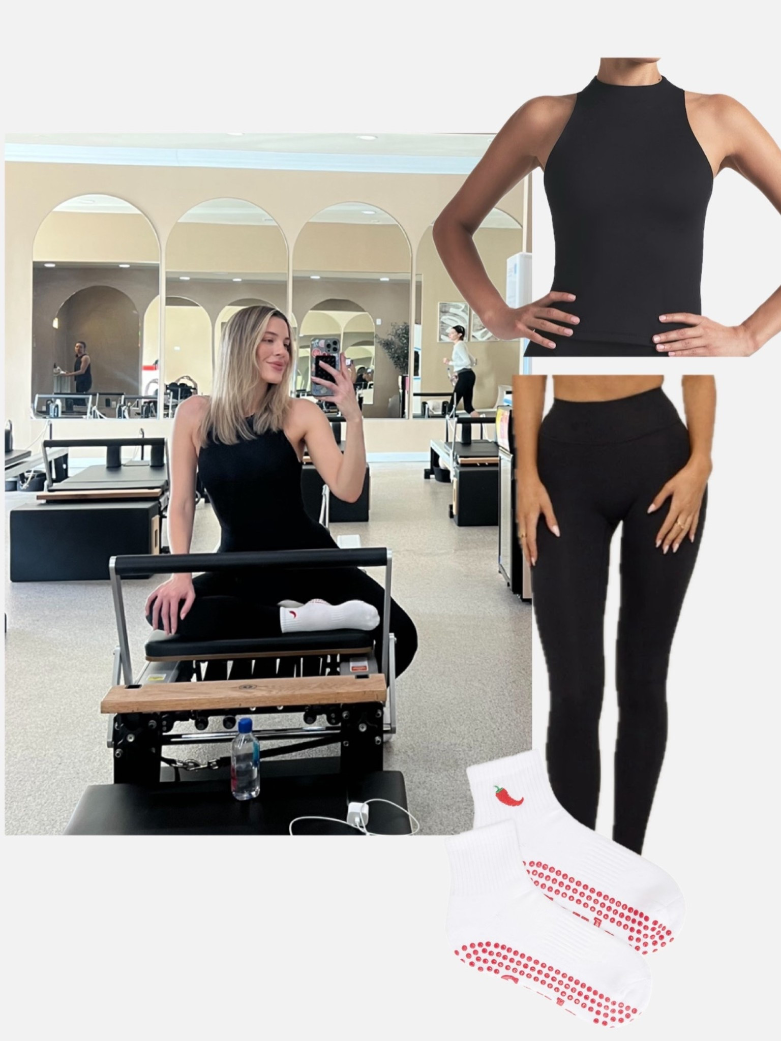 Comfy black with a little 🌶️ #fitness #pilates #pilatesprincess #pilatesoutfit

#LTKActive #LTKfitnessgoals #LTKootd