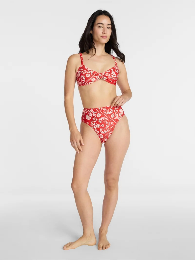 Time and Tru Women's and Women's Plus High Waisted Bikini Bottoms, Sizes XS-3X | Walmart (US)