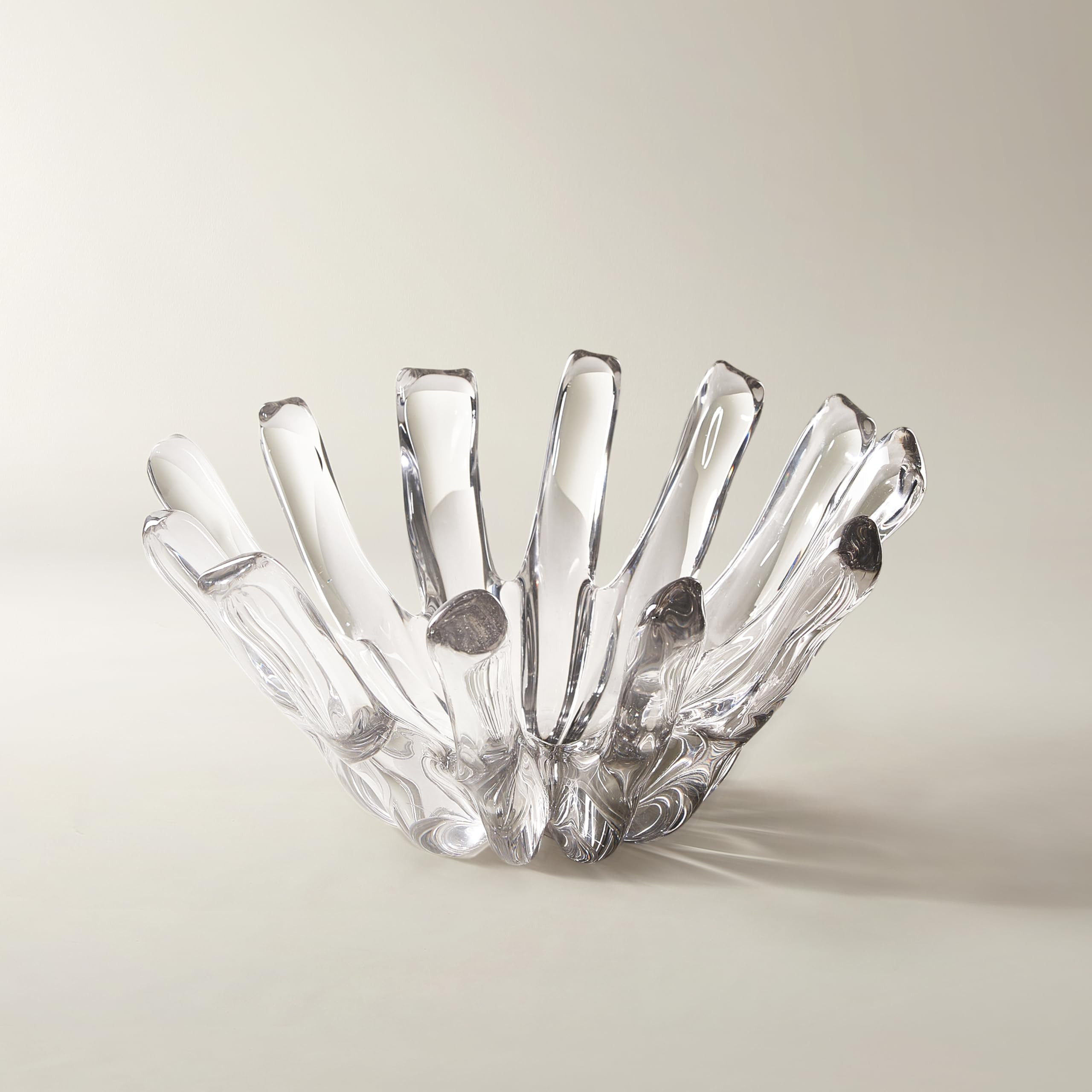 Z Gallerie Bossa Sculptural Decorative Bowl with Dynamic Form, Hand-Blown Artisan Glass Bowl, Con... | Amazon (US)