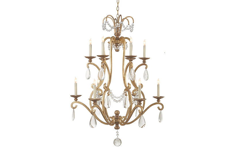 Large Orvieto 10-Light Chandelier - Gild - Visual Comfort | One Kings Lane