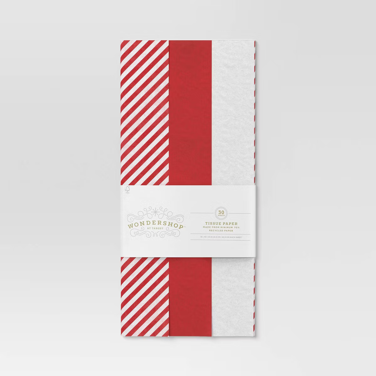 30ct Christmas Tissue Paper Red/White - Wondershop™ | Target