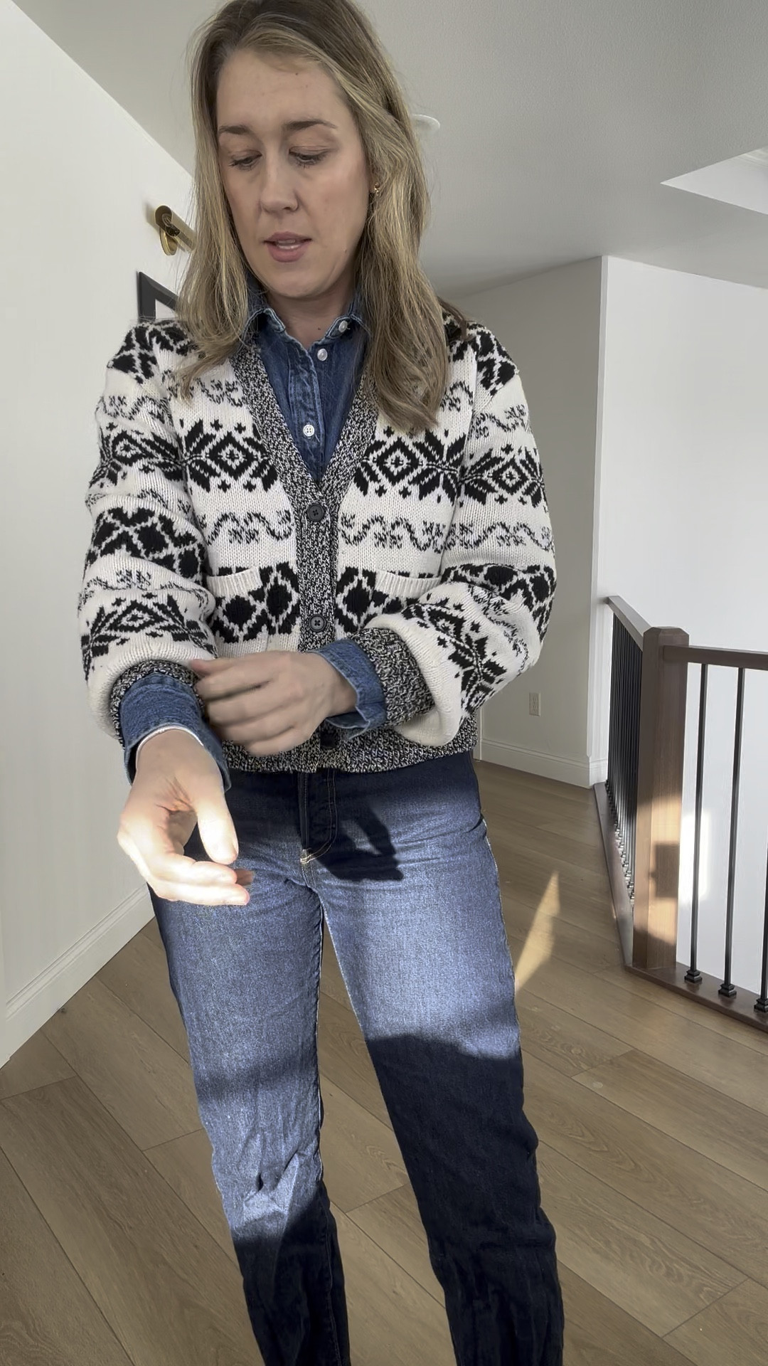 Denim on denim layered with a 99% wool sweater. I actually rented the sweater from Rent the Runway. Everything is true to size! 

 

#LTKootd #LTKSeasonal #LTKMidsize