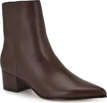 Nine West Maribu Pointed Toe Bootie in Black Suede at Nordstrom, Size 6.5 | Nordstrom