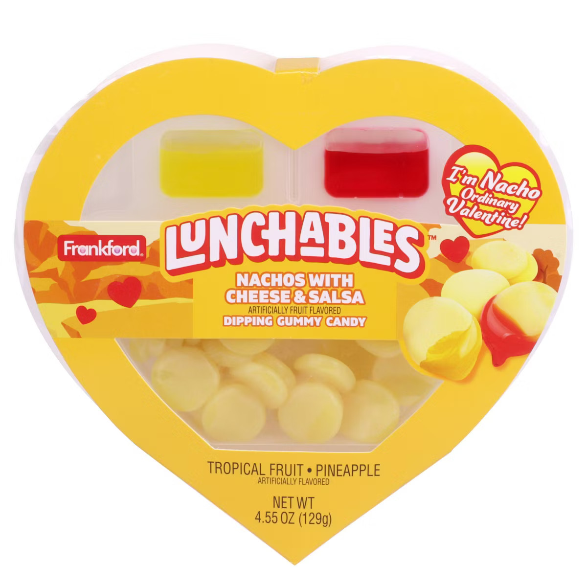 Lunchables Valentine Nachos with Cheese & Salsa Dipping Gummy Candy - Pineapple - 4.55oz | Target