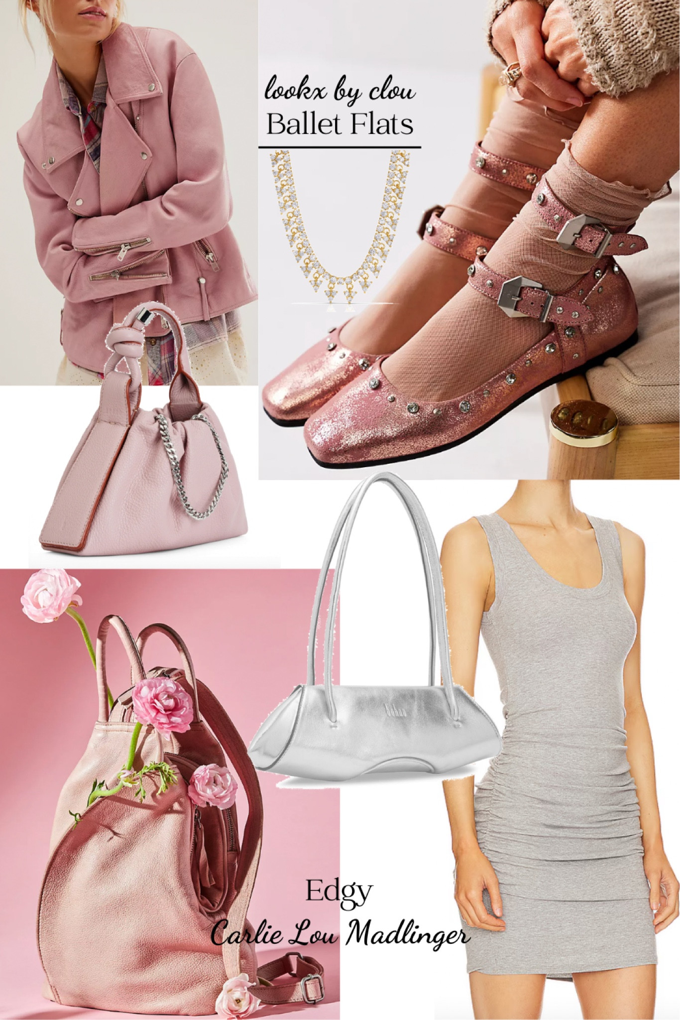 Pink and Gray look with these edgy strappy studded ballet flats!

#LTKshoecrush #LTKstyletip #LTKitbag