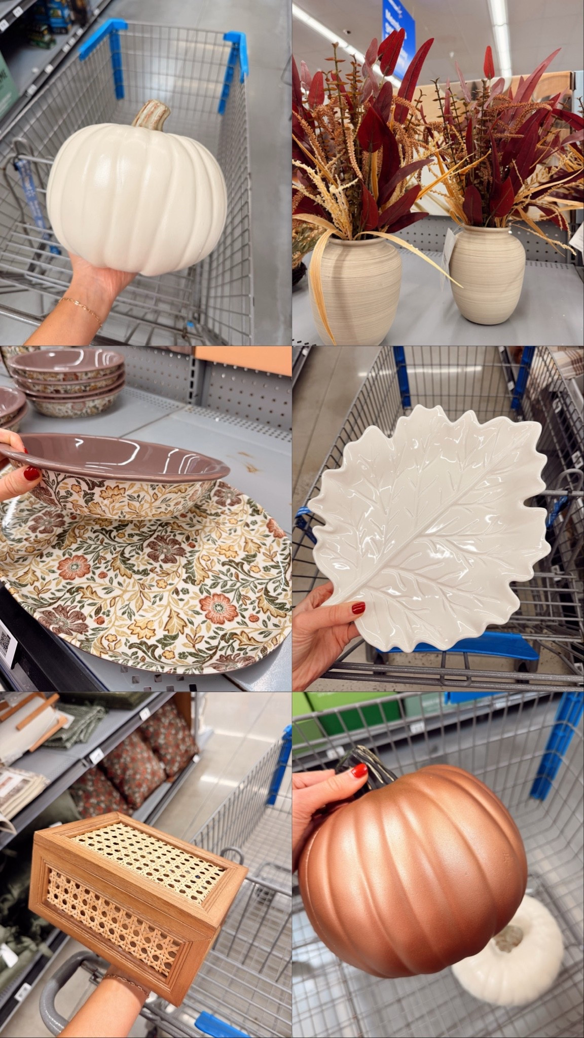 @Walmart has such good fall home finds right now 🍂 White and copper pumpkins, that gorgeous leaf-shaped platter, floral bowls, and a woven cane box that’s giving me all the fall decorating ideas. Linking my favorites below!

#LTKHome #LTKSeasonal