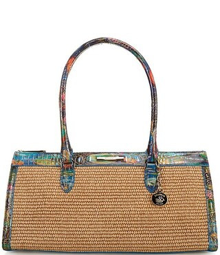 Abloom Collection Sophia East West Raffia Satchel Bag | Dillard's