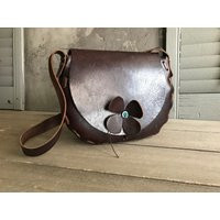 1970S Brown Leather Shoulder Bag, Saddle Satchel, Artisan Crafted | Etsy (US)