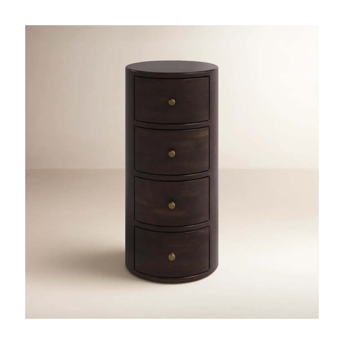 Atlantic 11" W Solid Wood Cylindrical Nightstand with 4 Drawers | Wayfair North America