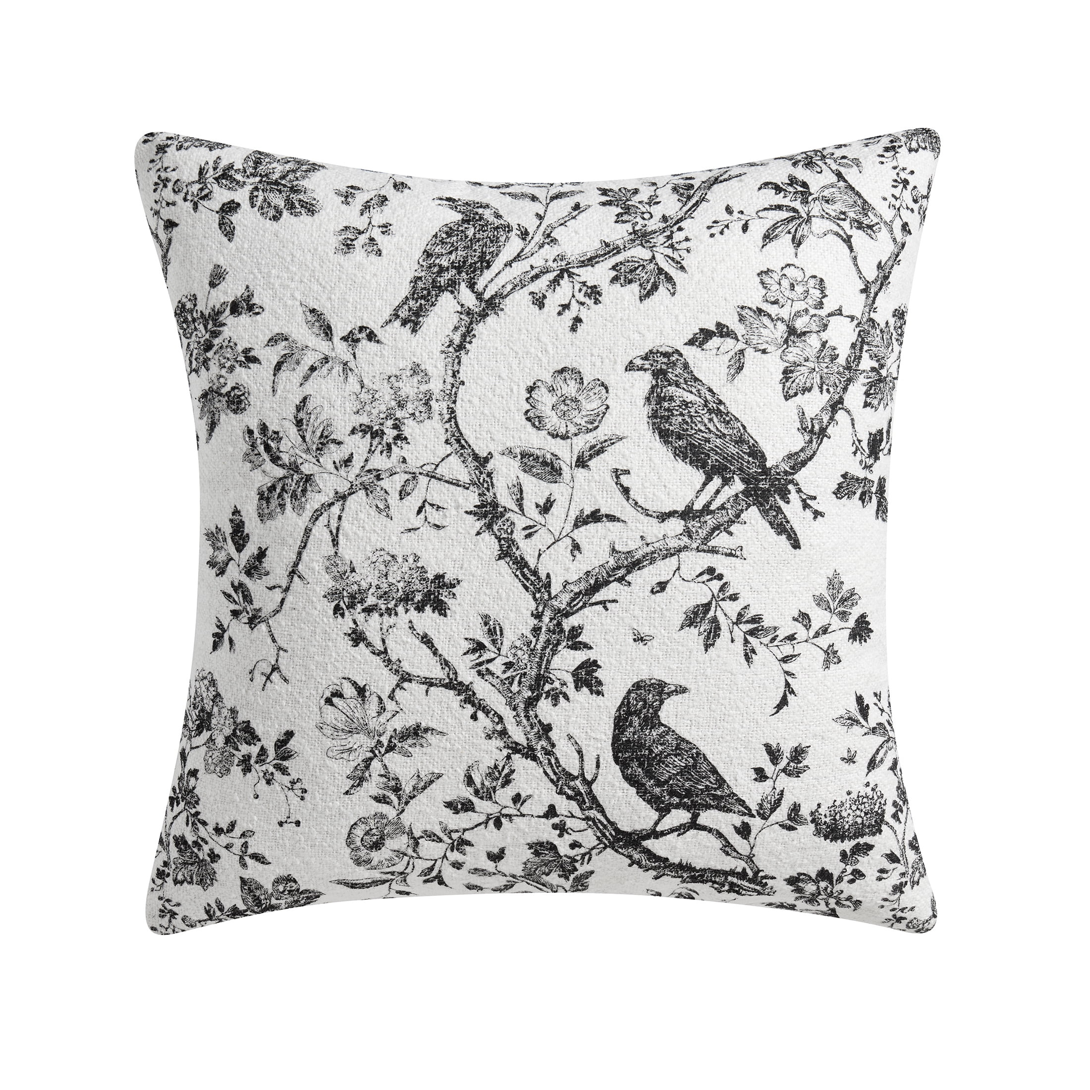 My Texas House Halloween Raven Toile Decorative Pillow, Ivory and Black, 20" x 20" | Walmart (US)