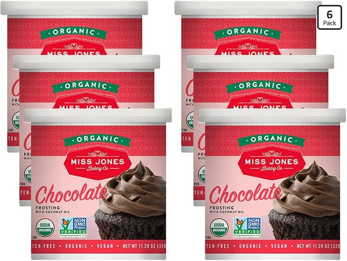 Miss Jones Baking Organic Buttercream Frosting, Perfect for Icing and Decorating, Vegan-Friendly:... | Amazon (US)