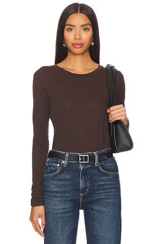 Goldie Long Sleeve Classic Crew Top in Coffee from Revolve.com | Revolve Clothing (Global)