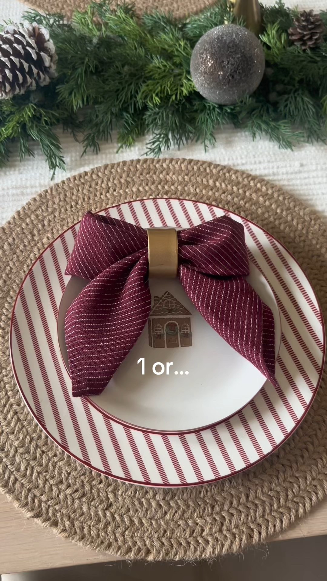 Love how these turned out! Such a cute way to decorate your dining table for Christmas!

Burgundy napkins gold napkin rings Christmas plates dining table decor for Christmas neutral 

#LTKhome #LTKcanada #LTKholiday