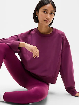 Seasoft Rib Crewneck Sweatshirt | Athleta