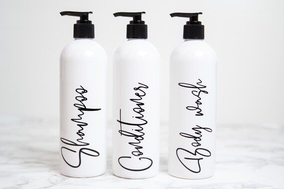 Shampoo Bottles with Pump Modern Bathroom Decor Bathroom | Etsy | Etsy (US)