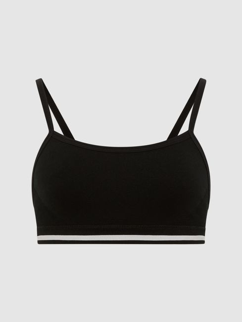 The Upside Seamless Sports Bra in Black | Reiss UK