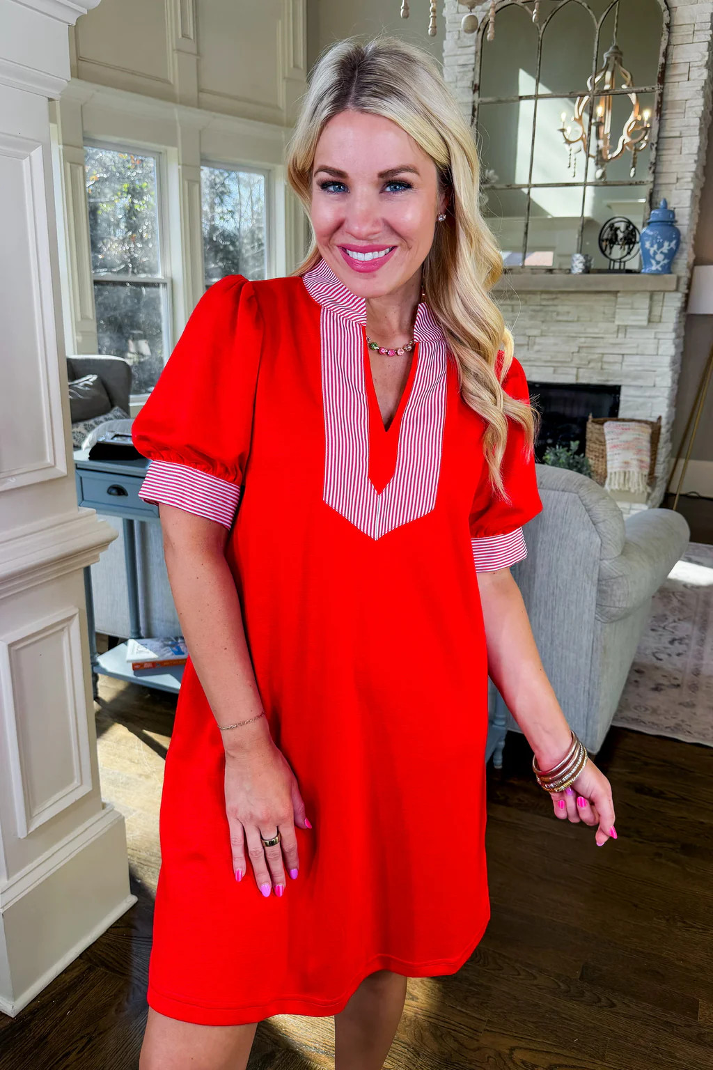 The Anna Claire Shift Dress in Red | Jules & James Boutique