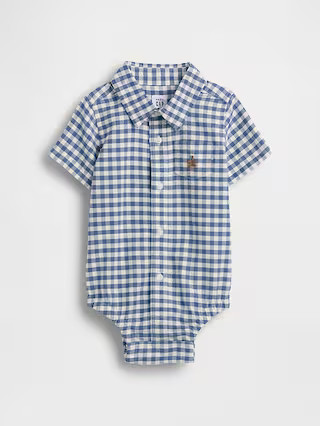 Baby Gingham Oxford Bodysuit | Gap (US)