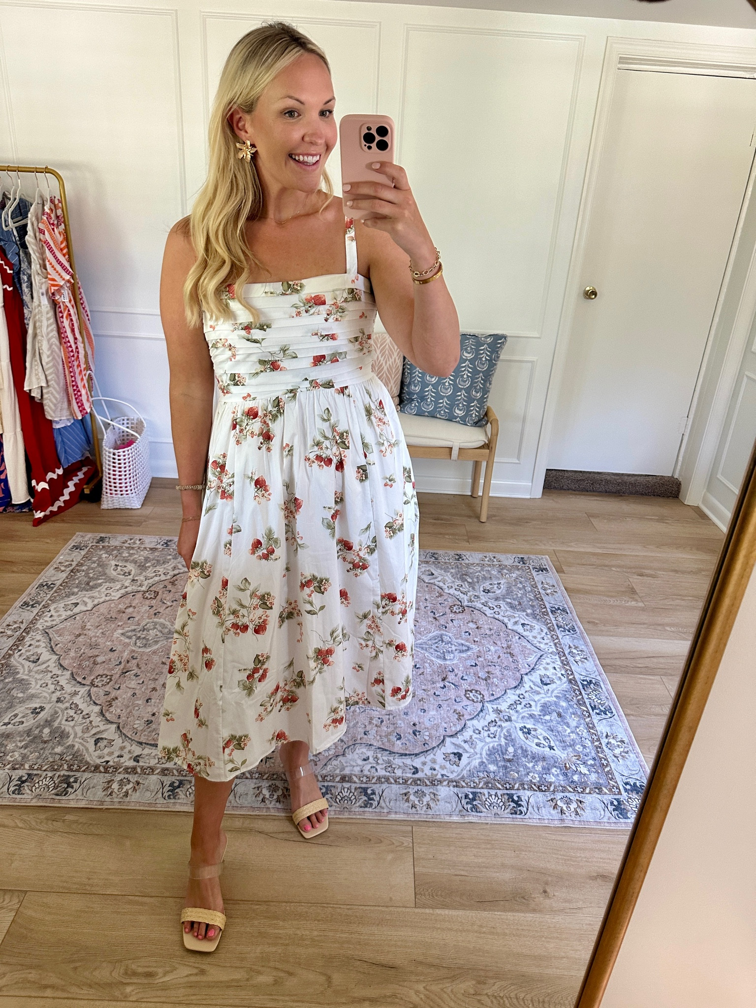 Such a beautiful feminine dress! Love the pattern - would be so pretty for a bride! Summer dress date night outfit. Wearing a med 

#LTKSeasonal #LTKStyleTip #LTKMidsize