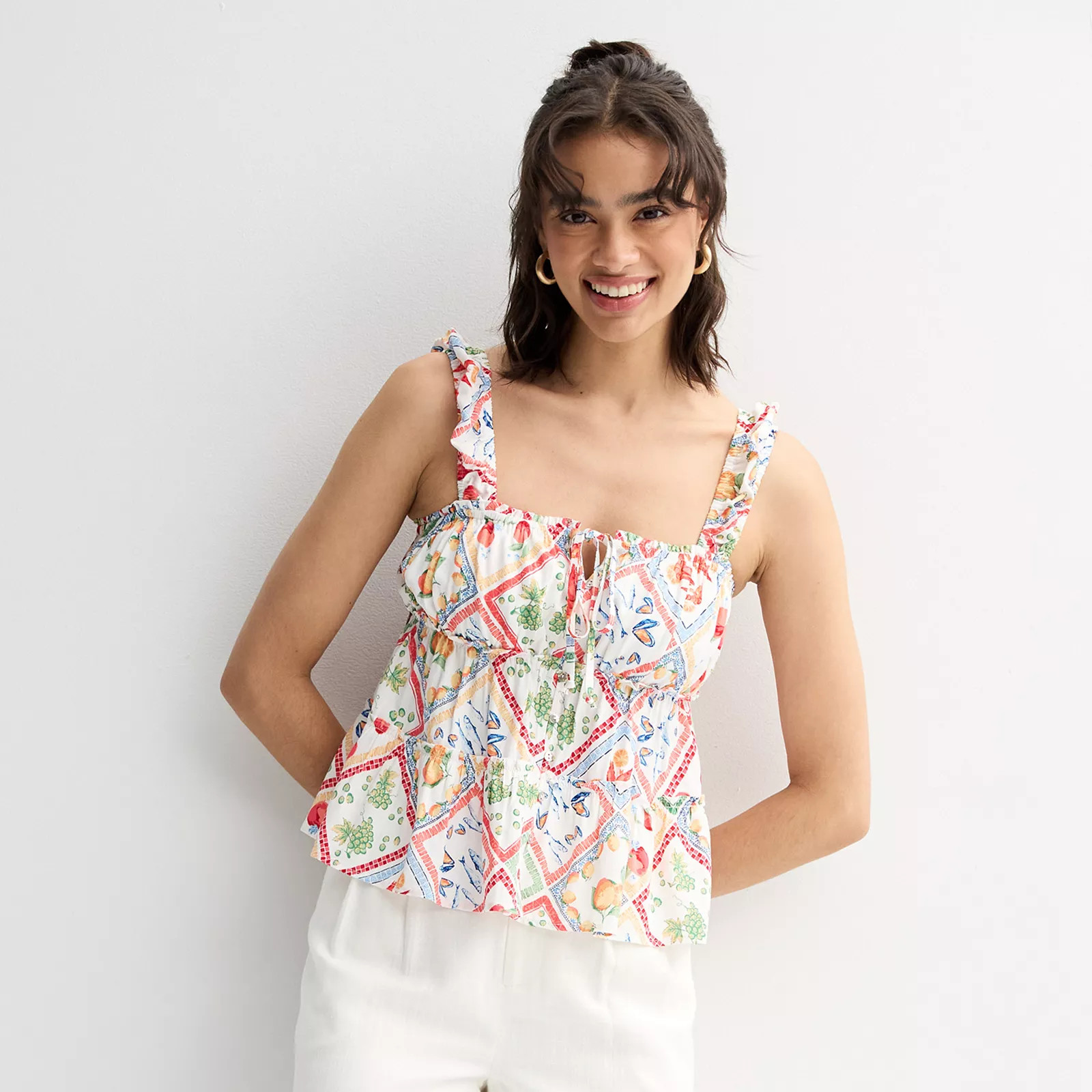 Juniors' Rewind Tiered Woven Tank Top | Kohl's