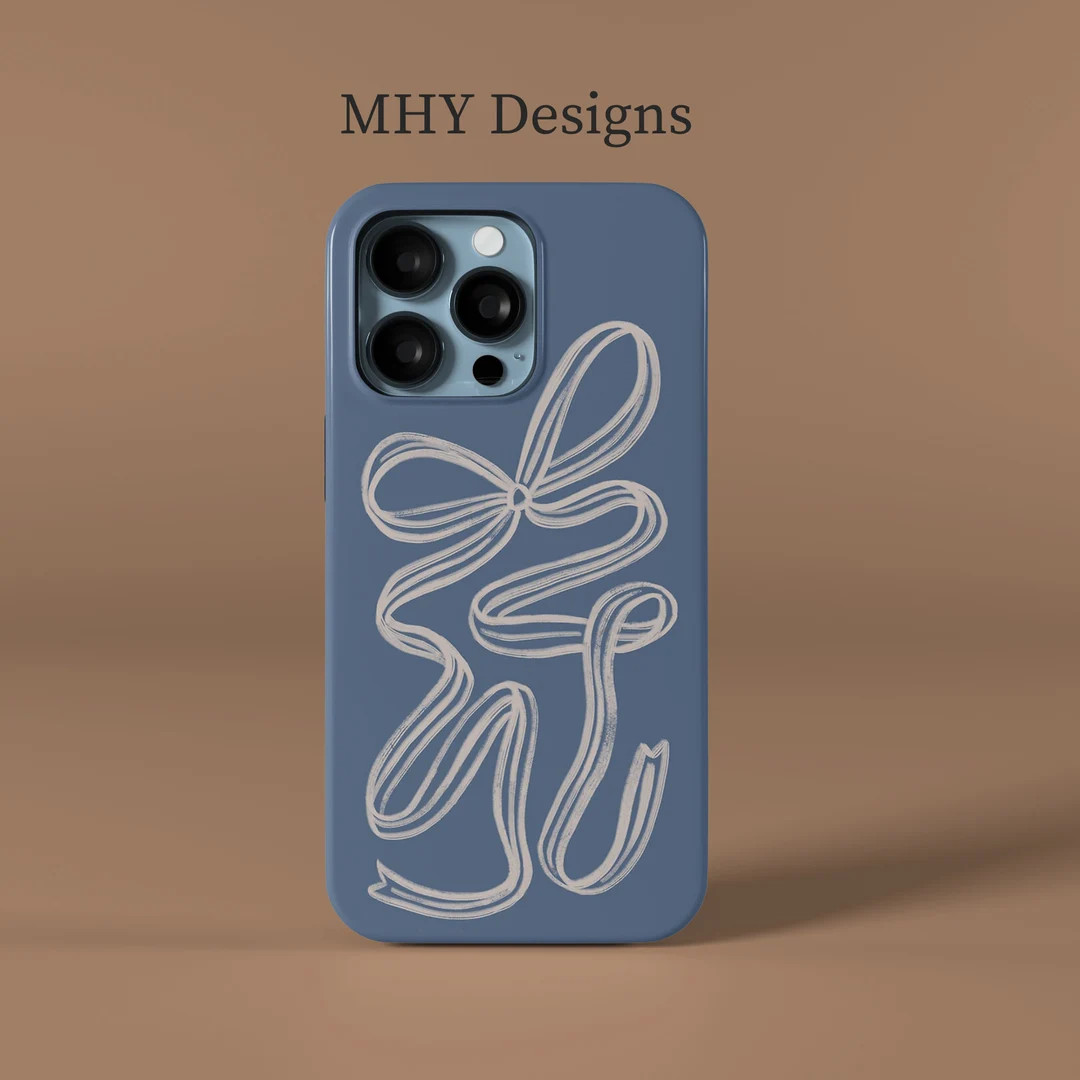 White Butterfly Festival Ribbon Design for iPhone 16 15 14 13 12 8 Pro Plus Max Mini Magsafe Cove... | Etsy (US)