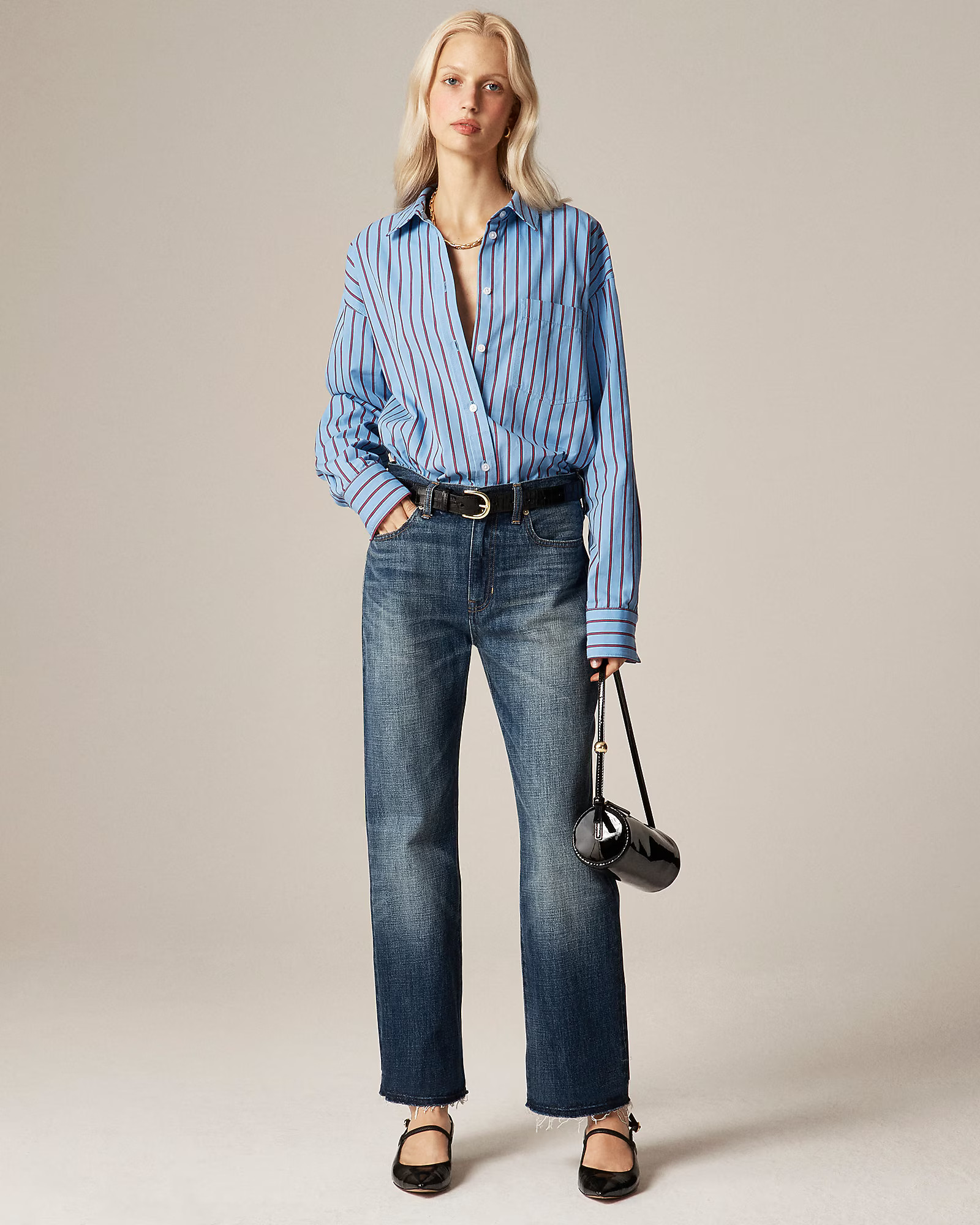 Nipped straight jean in rigid | J. Crew US