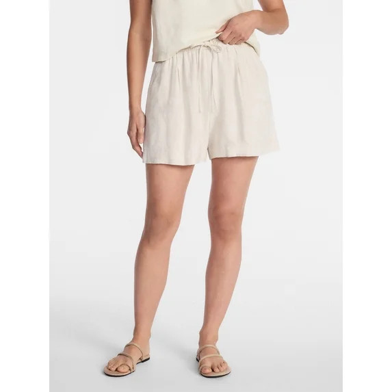 Time and Tru Women's Linen Blend Shorts, Sizes XS-XXXL | Walmart (US)
