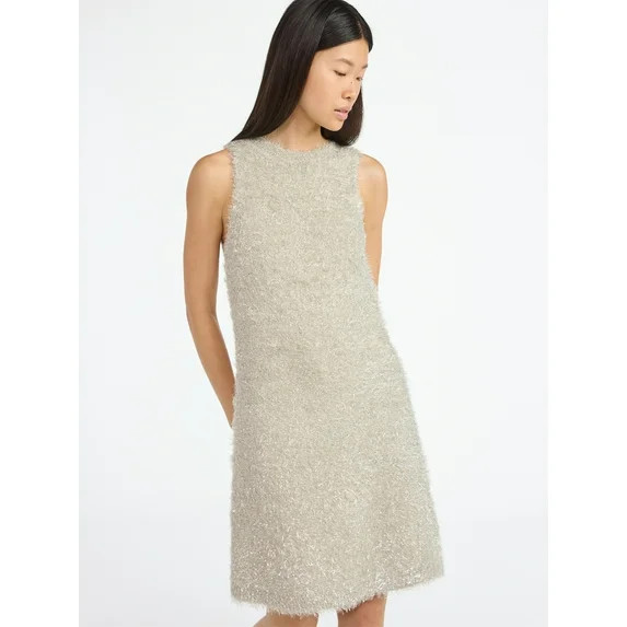 Scoop Women's Tinsel Sweater Mini Dress, Sizes XS-XXL | Walmart (US)